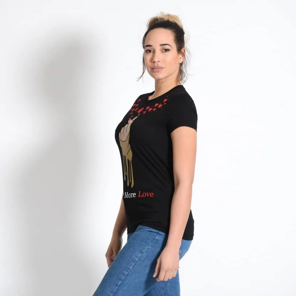 T-shirt donna stampa heart