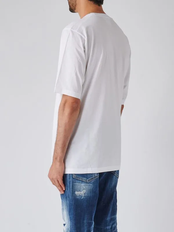 T-shirt uomo Dsquared2 Skater Fit in cotone Bianco
