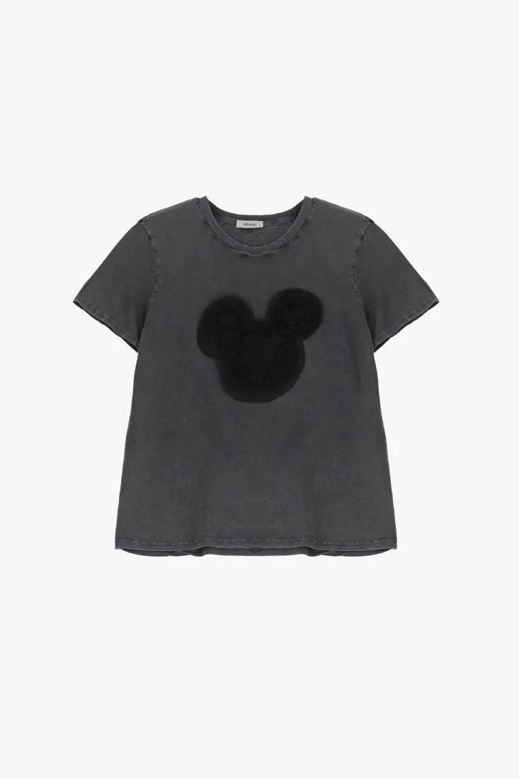  T-shirt with print and embroidery    