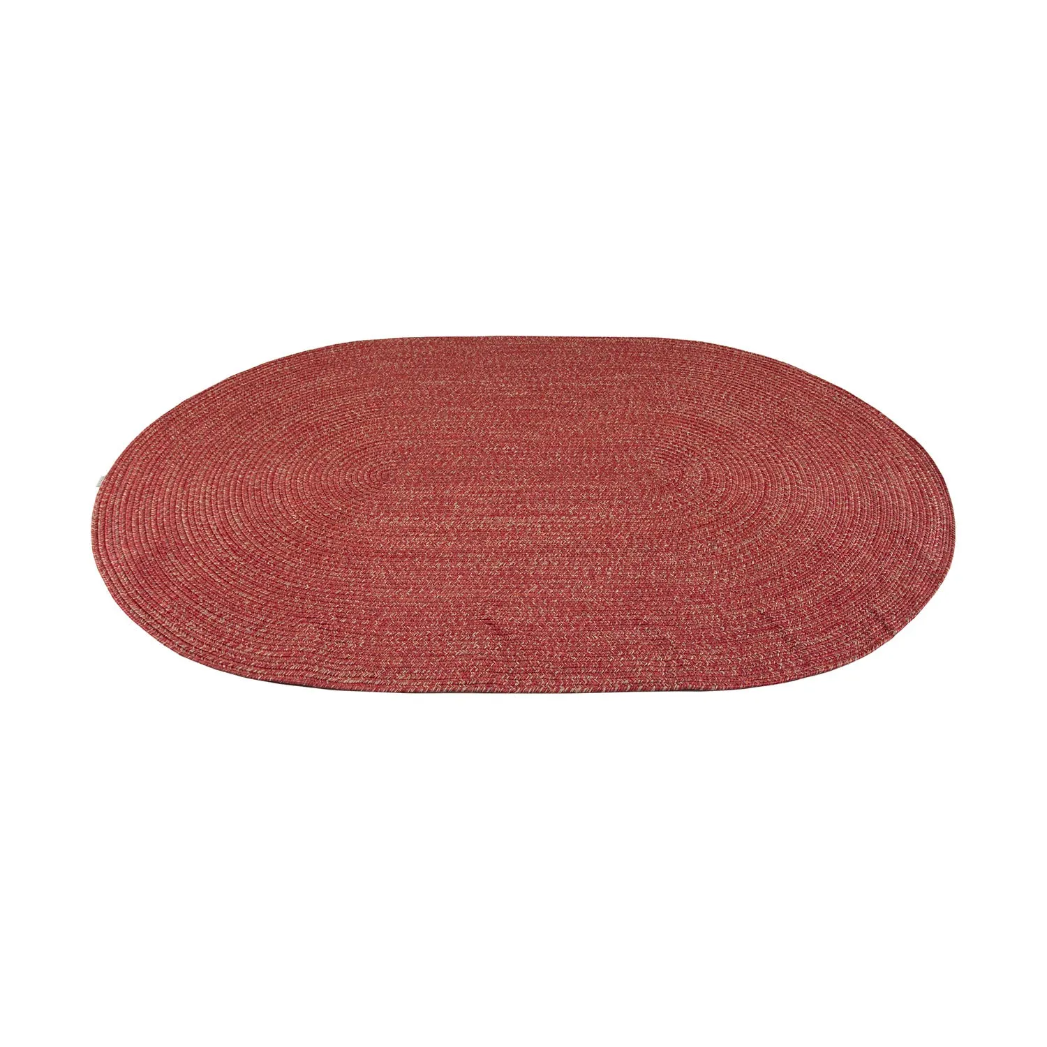 Tappeto ovale tessuto a mano - rosso terra 200x140 cm 