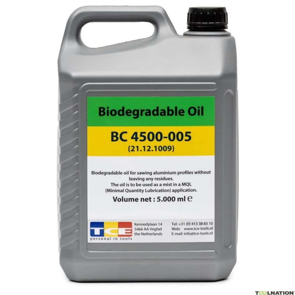 TCE 21121009 Olio da taglio organico per metalli non ferrosi, alluminio, magnesio 5 litri