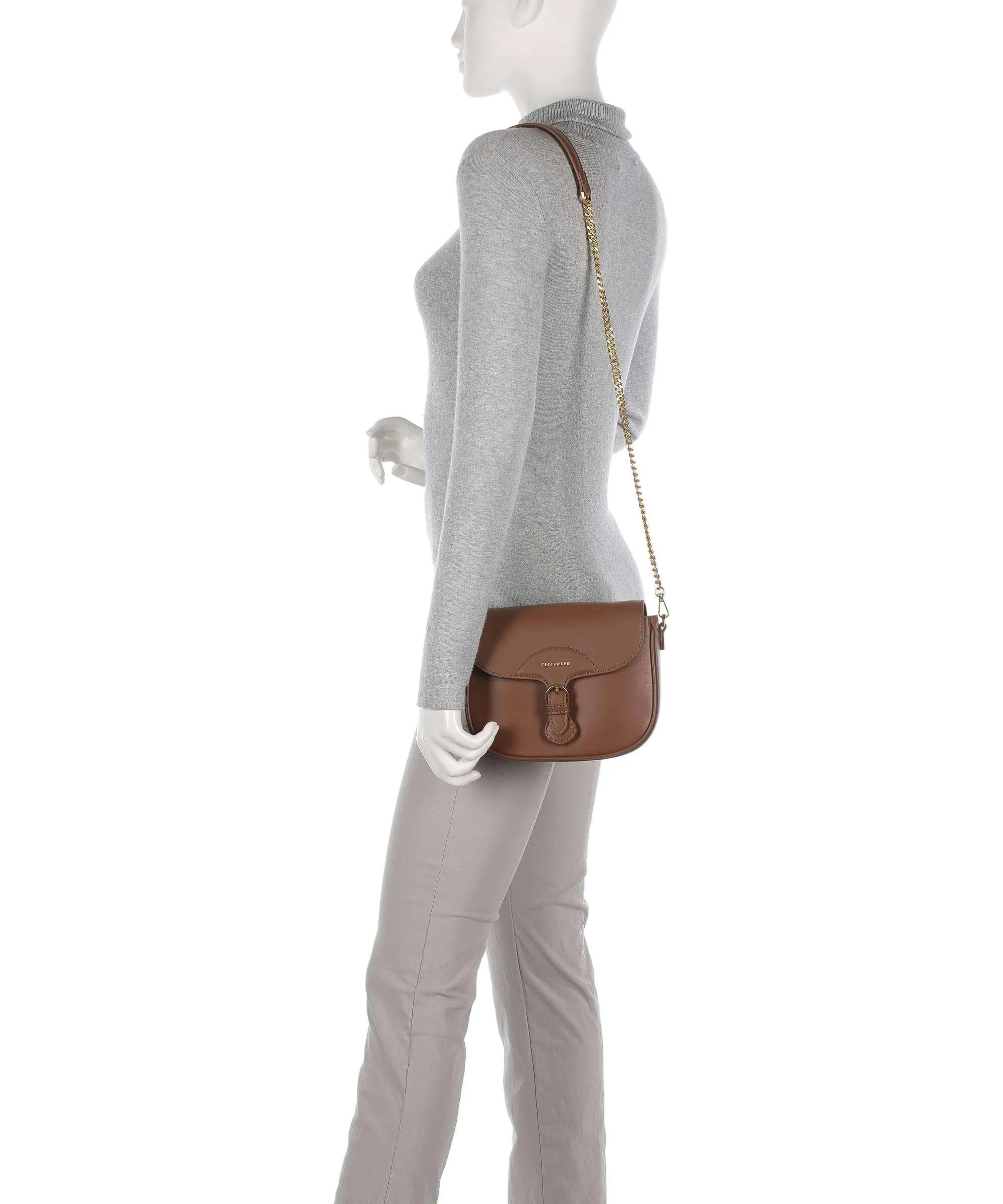  Ted Baker Esia Borsa a tracolla pelle a grana fine marrone  
