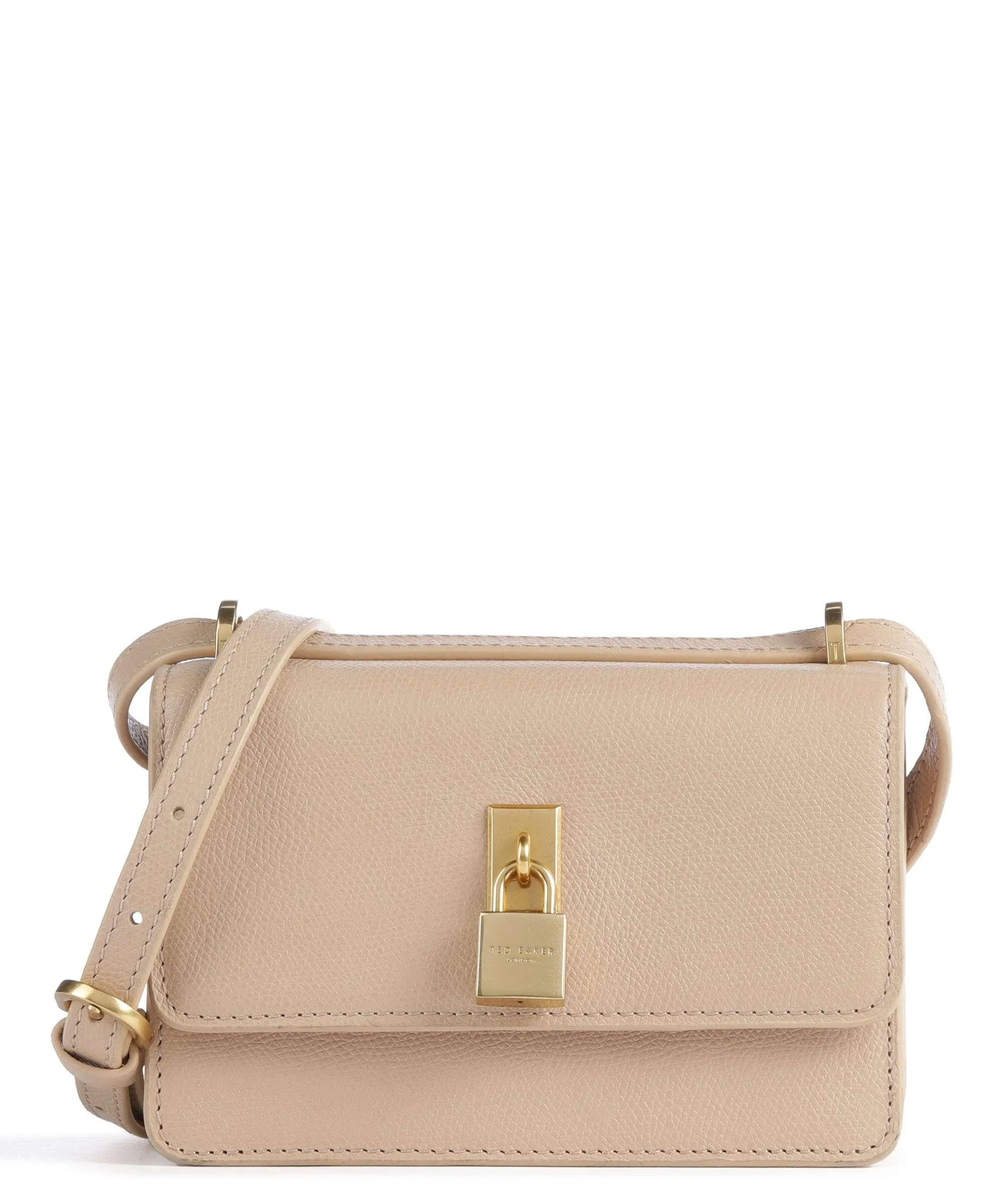  Ted Baker Mirise Borsa a tracolla pelle granulata beige  