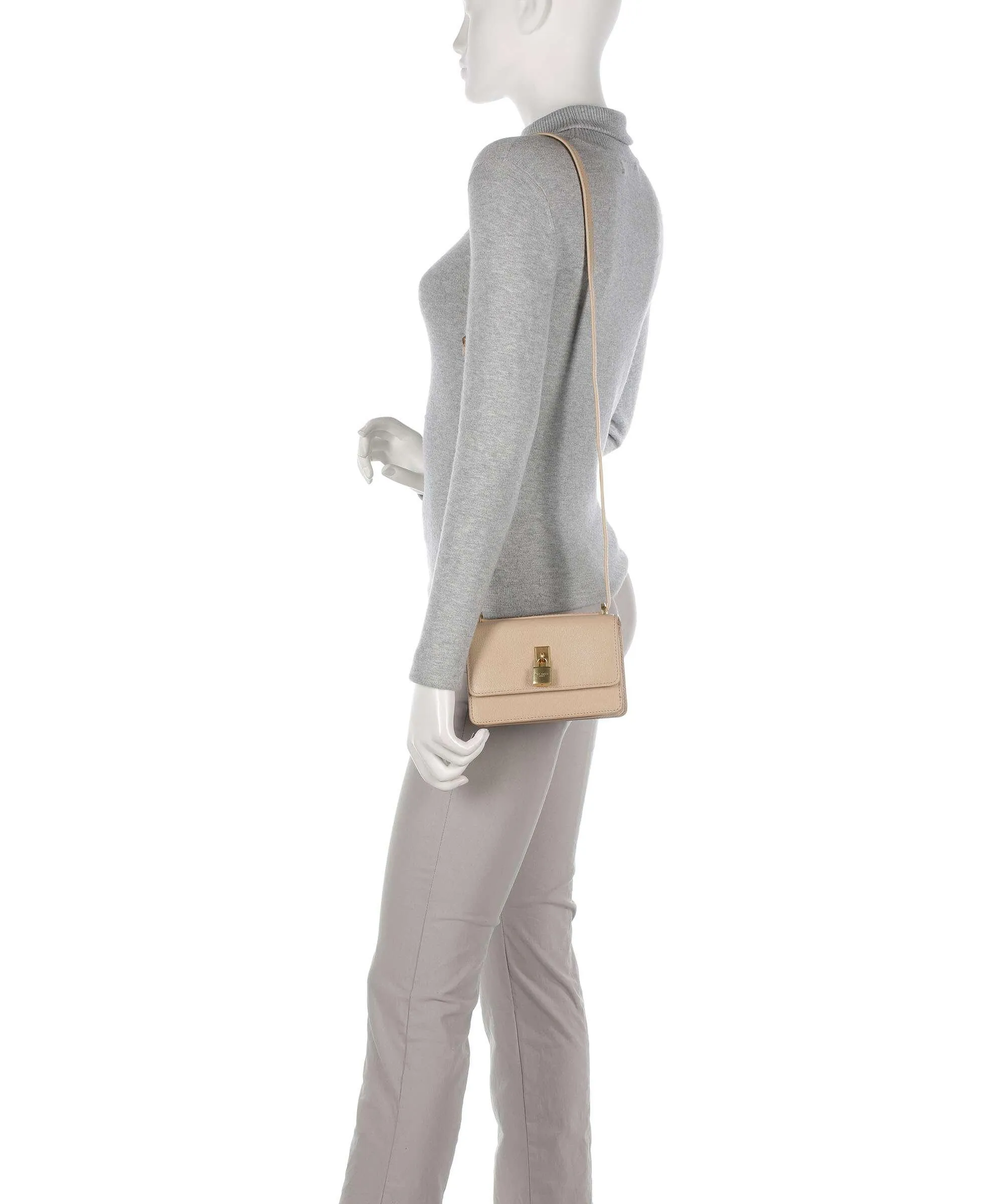 Ted Baker Mirise Borsa a tracolla pelle granulata beige  