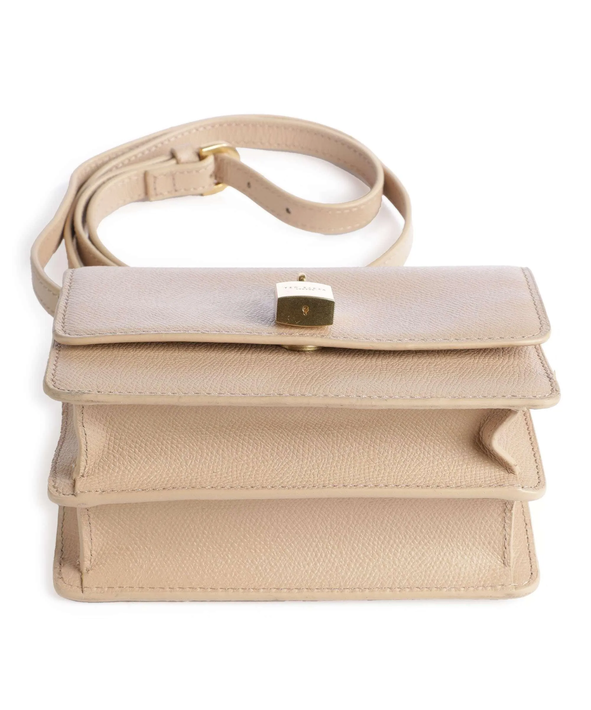  Ted Baker Mirise Borsa a tracolla pelle granulata beige  