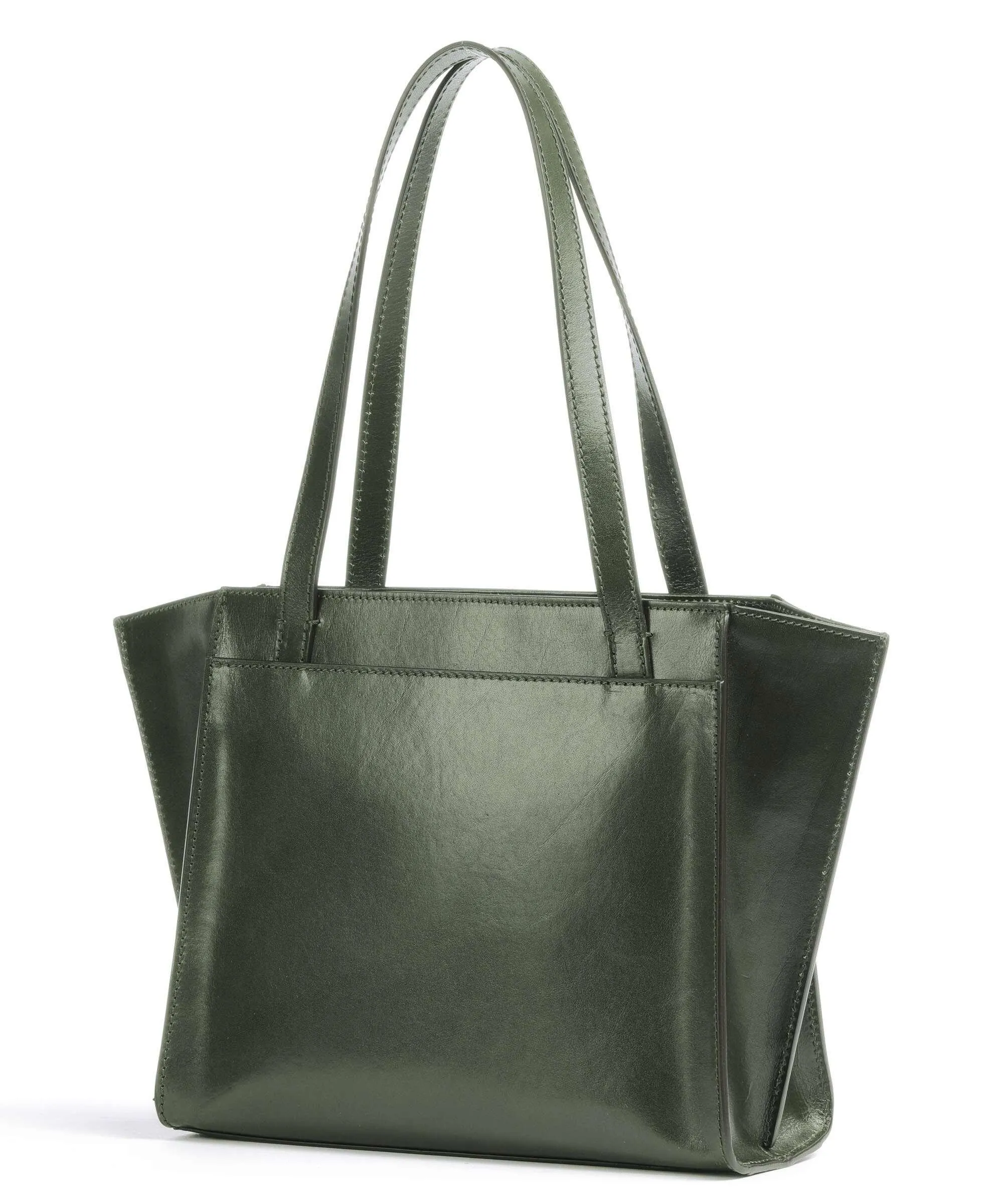  The Bridge Barbara Borsa shopper pelle di vacchetta liscia verde  