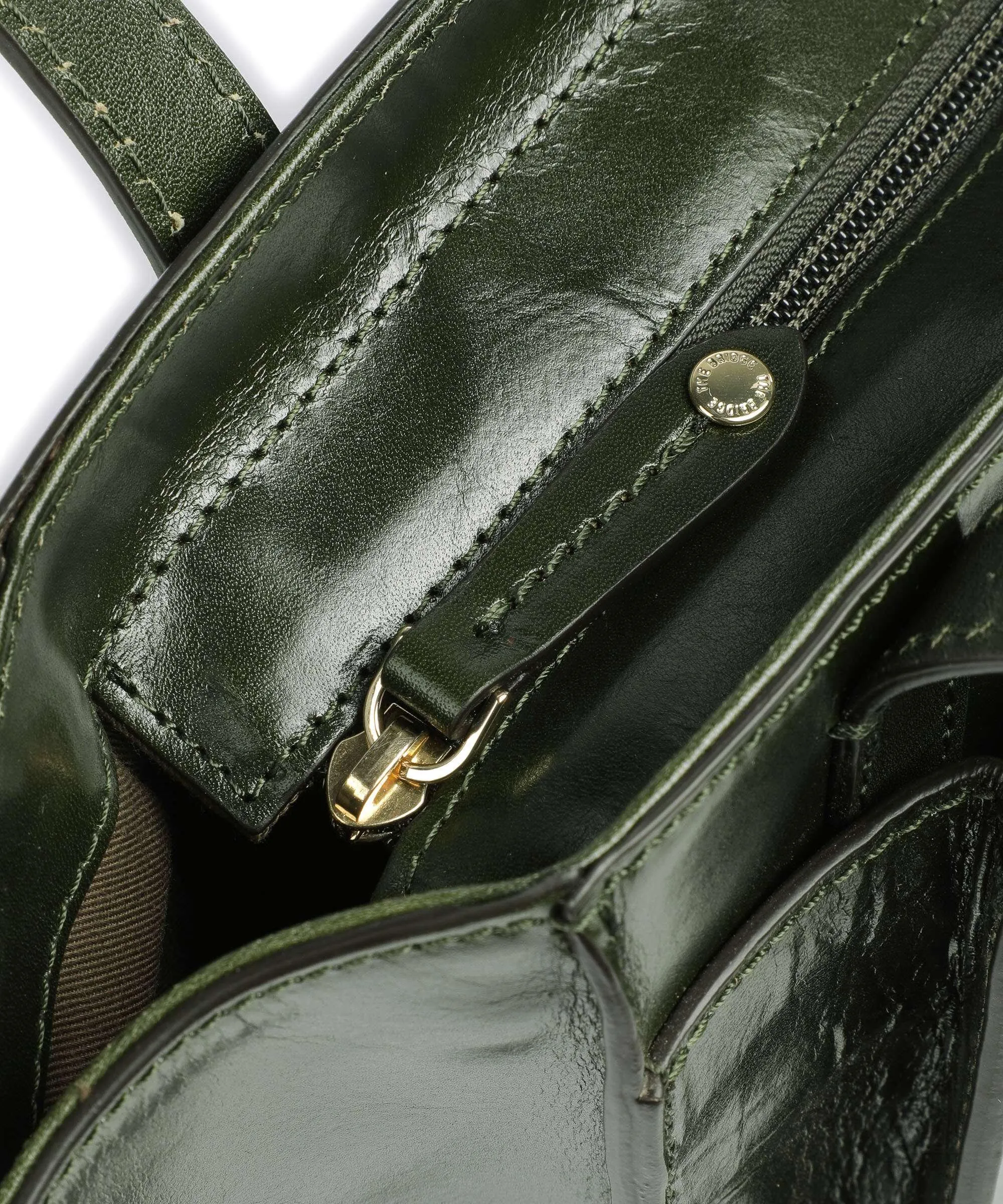  The Bridge Barbara Borsa shopper pelle di vacchetta liscia verde  