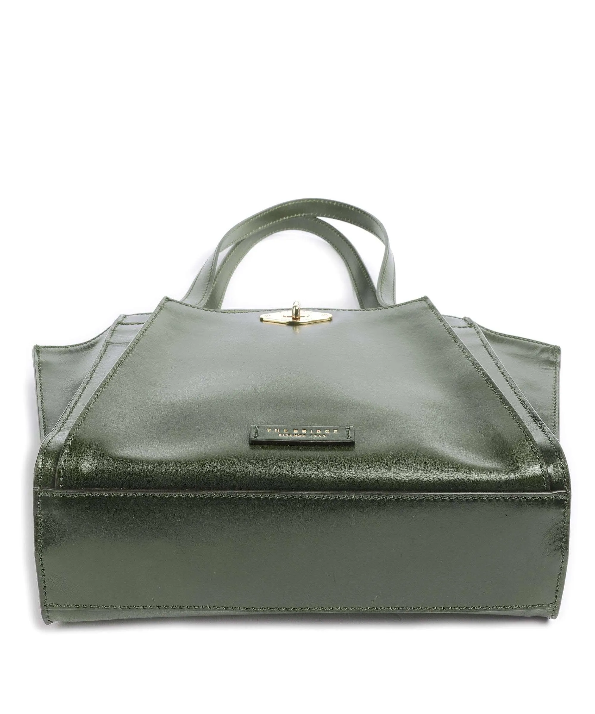  The Bridge Barbara Borsa shopper pelle di vacchetta liscia verde  