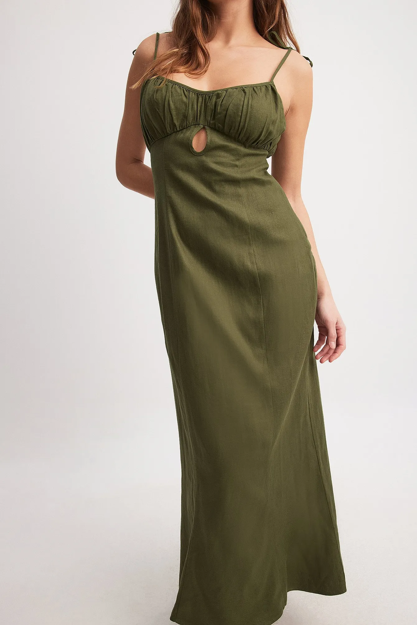 TIE STRAPS DRESS - Vestito lungo