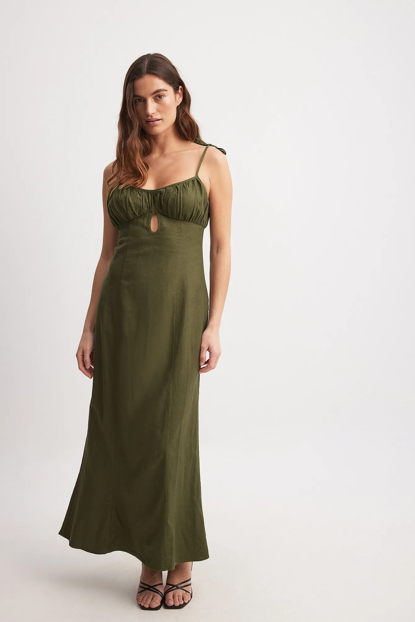 TIE STRAPS DRESS - Vestito lungo