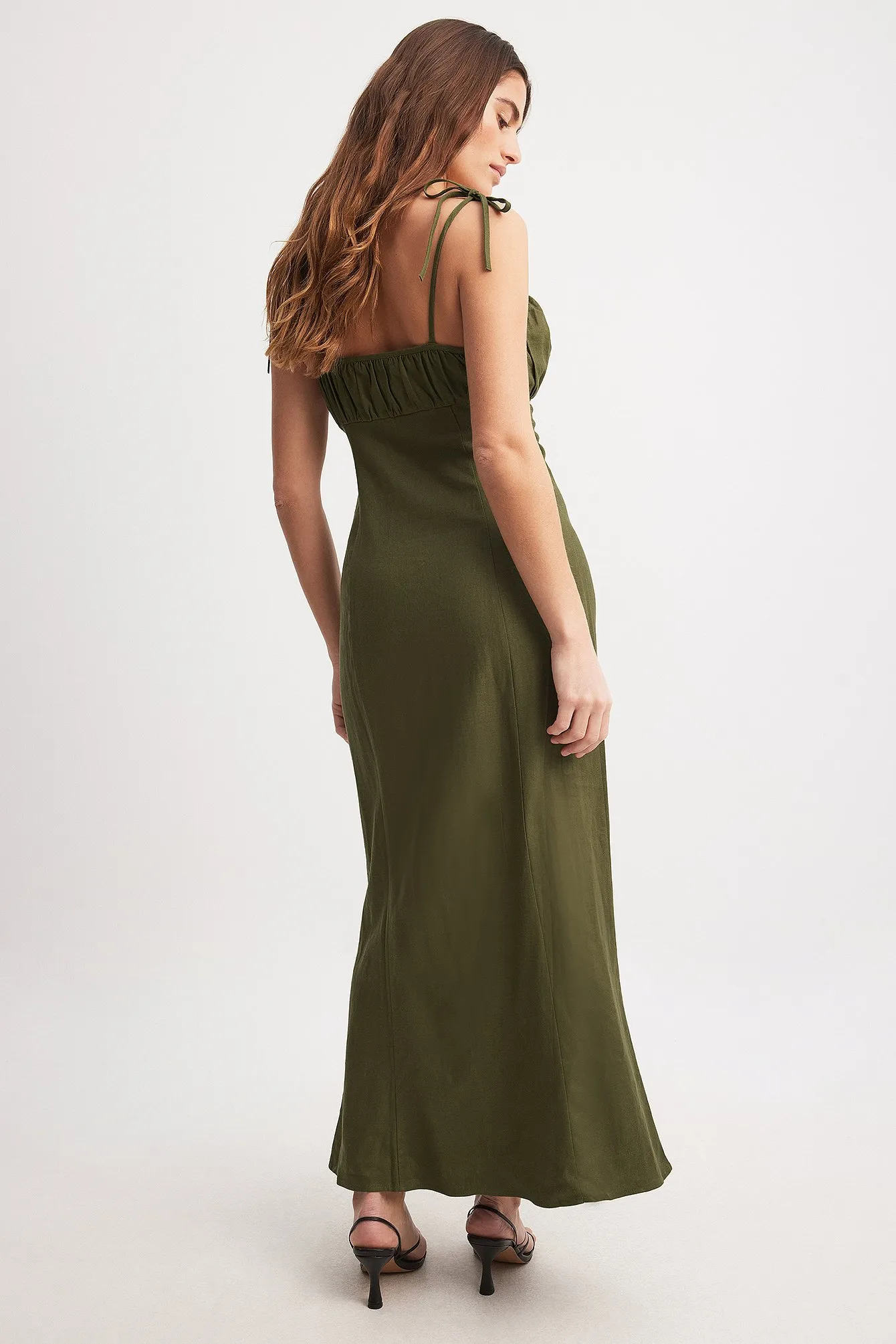TIE STRAPS DRESS - Vestito lungo