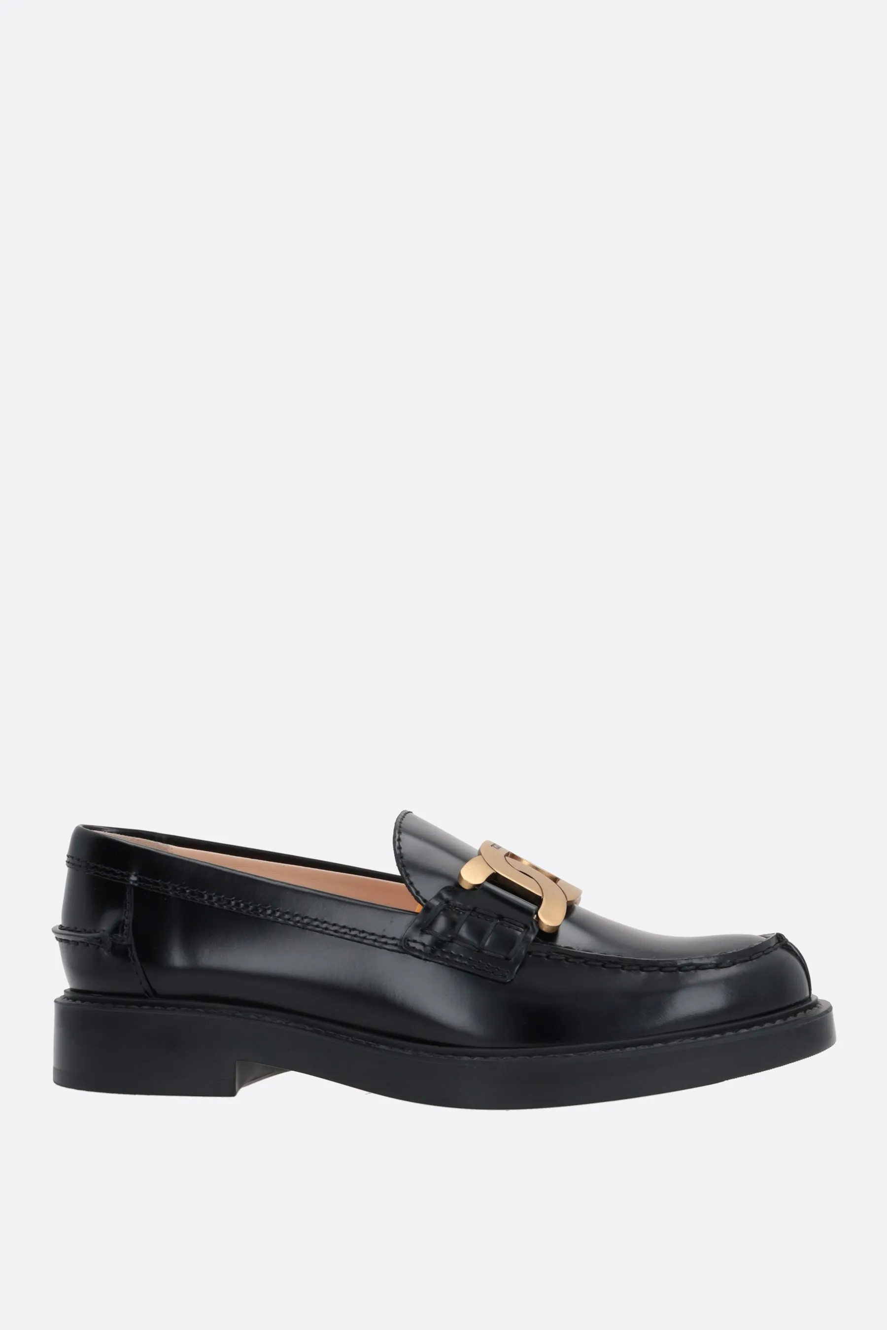  TOD'Smocassino in pelle lucida con catena 