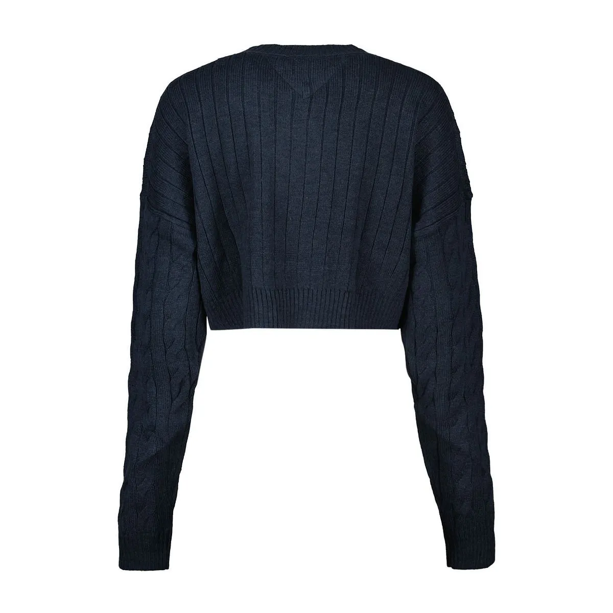      TOMMY JEANS MAGLIONE GIROCOLLO A TRECCE LOGO DONNA  