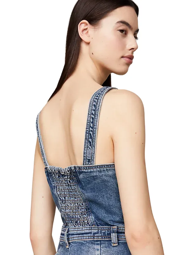 Tuta slim fit in denim