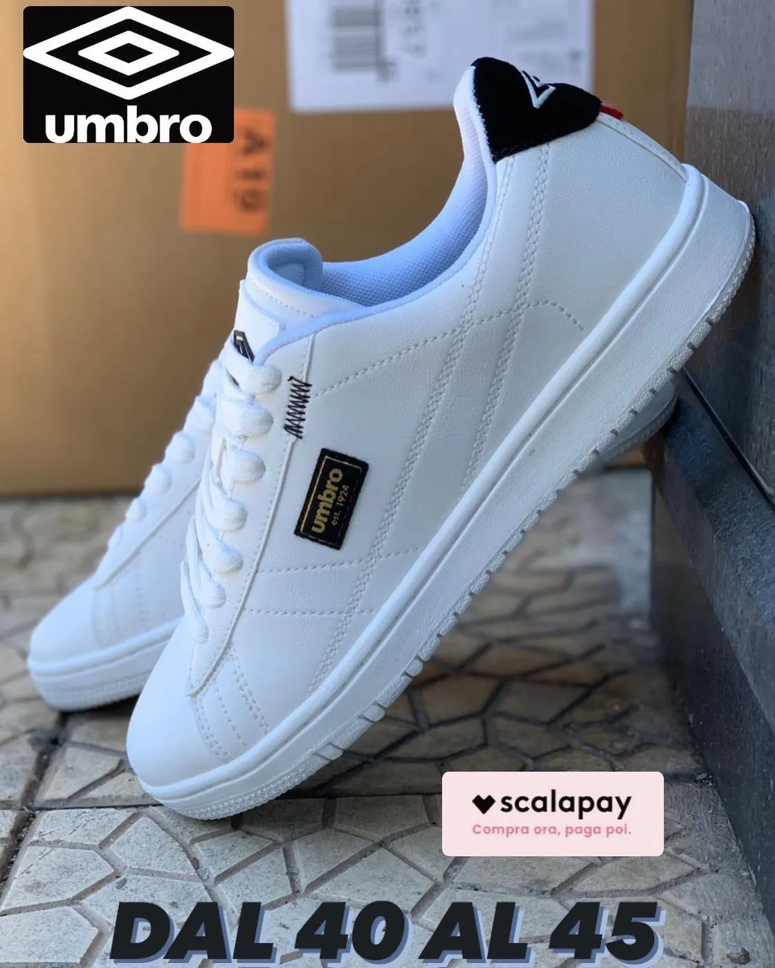 Umbro Bright Classiche Pelle Bianche