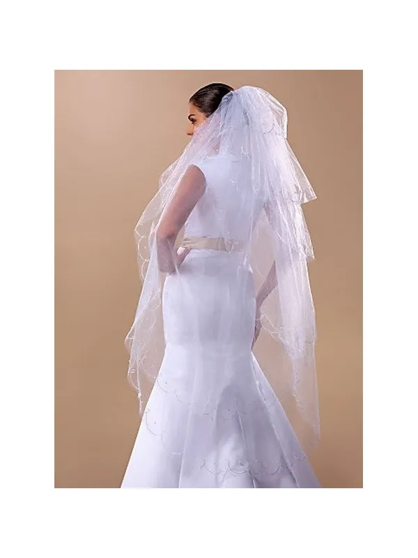 Velo da Sposa sei strati lunghezza media