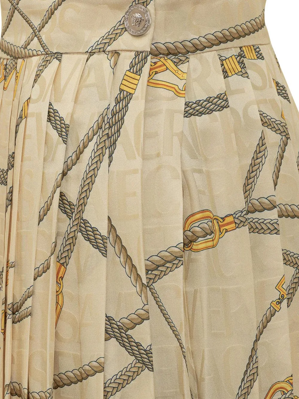 VERSACE Gonna con Stampa Greca Nautical  