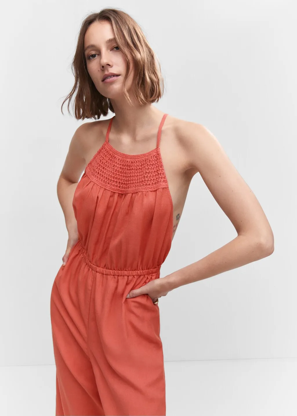 Vestito a tuta inserto crochet