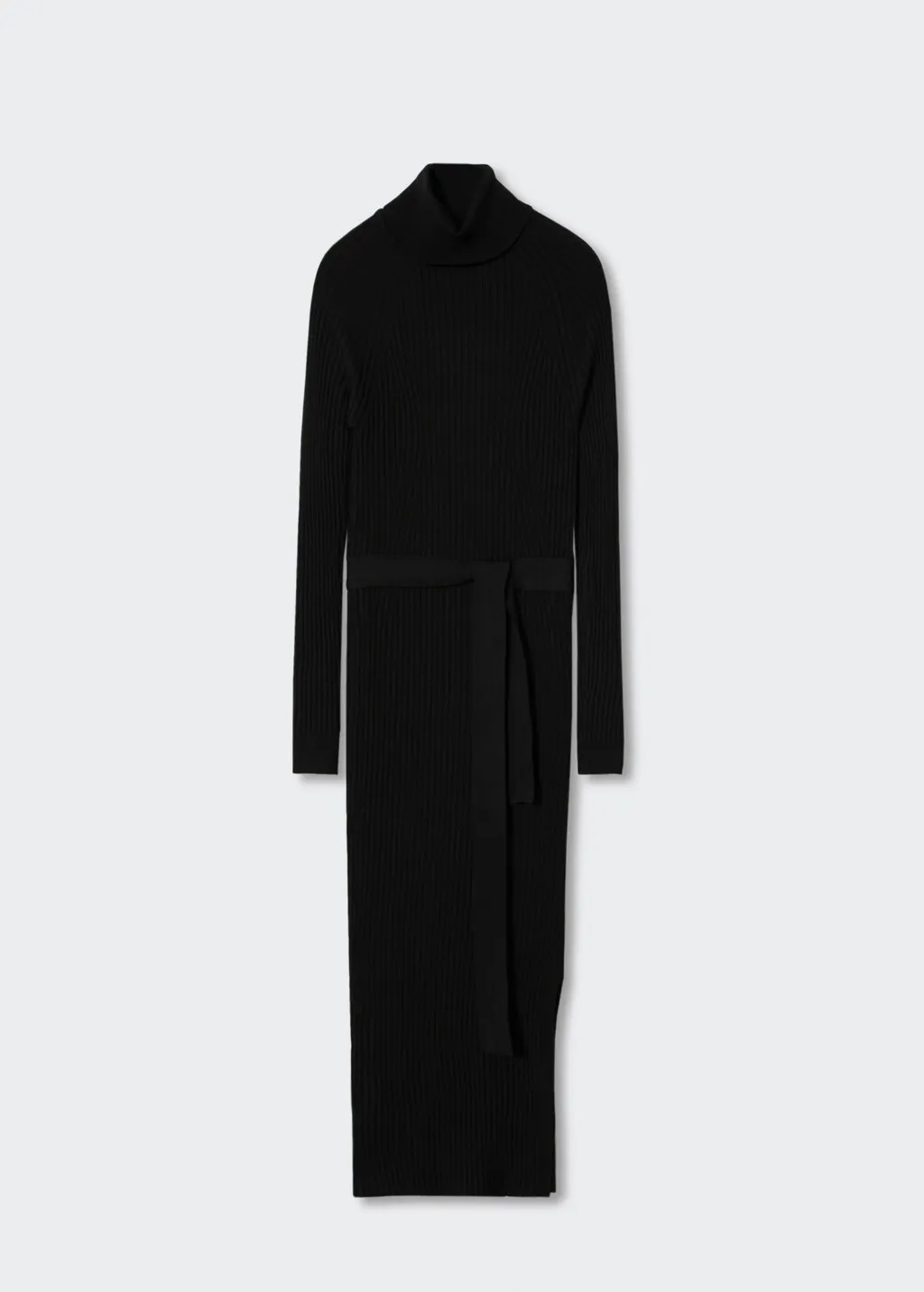 Vestito coste collo con risvolto