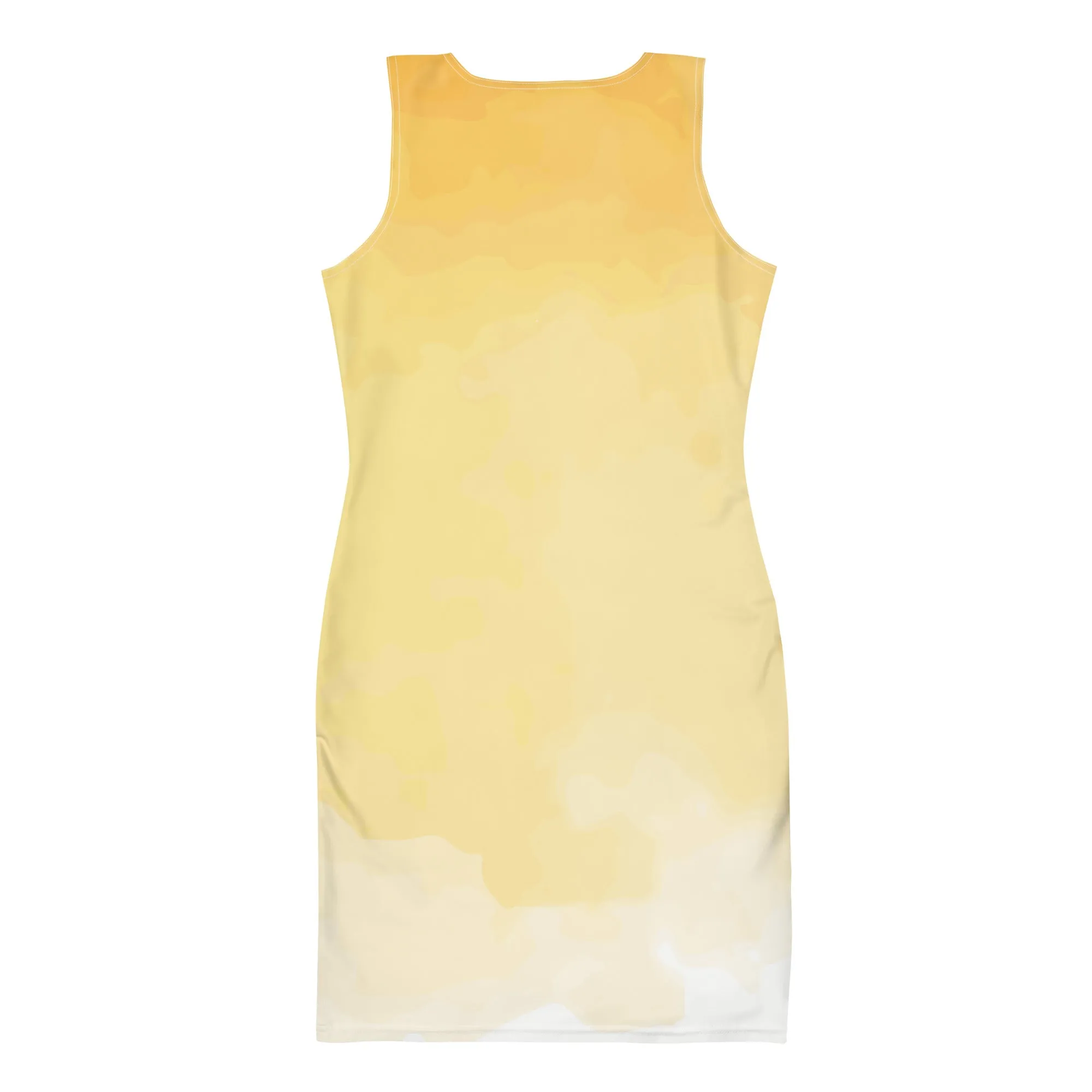 Vestito da donna aderente giallo sfumato