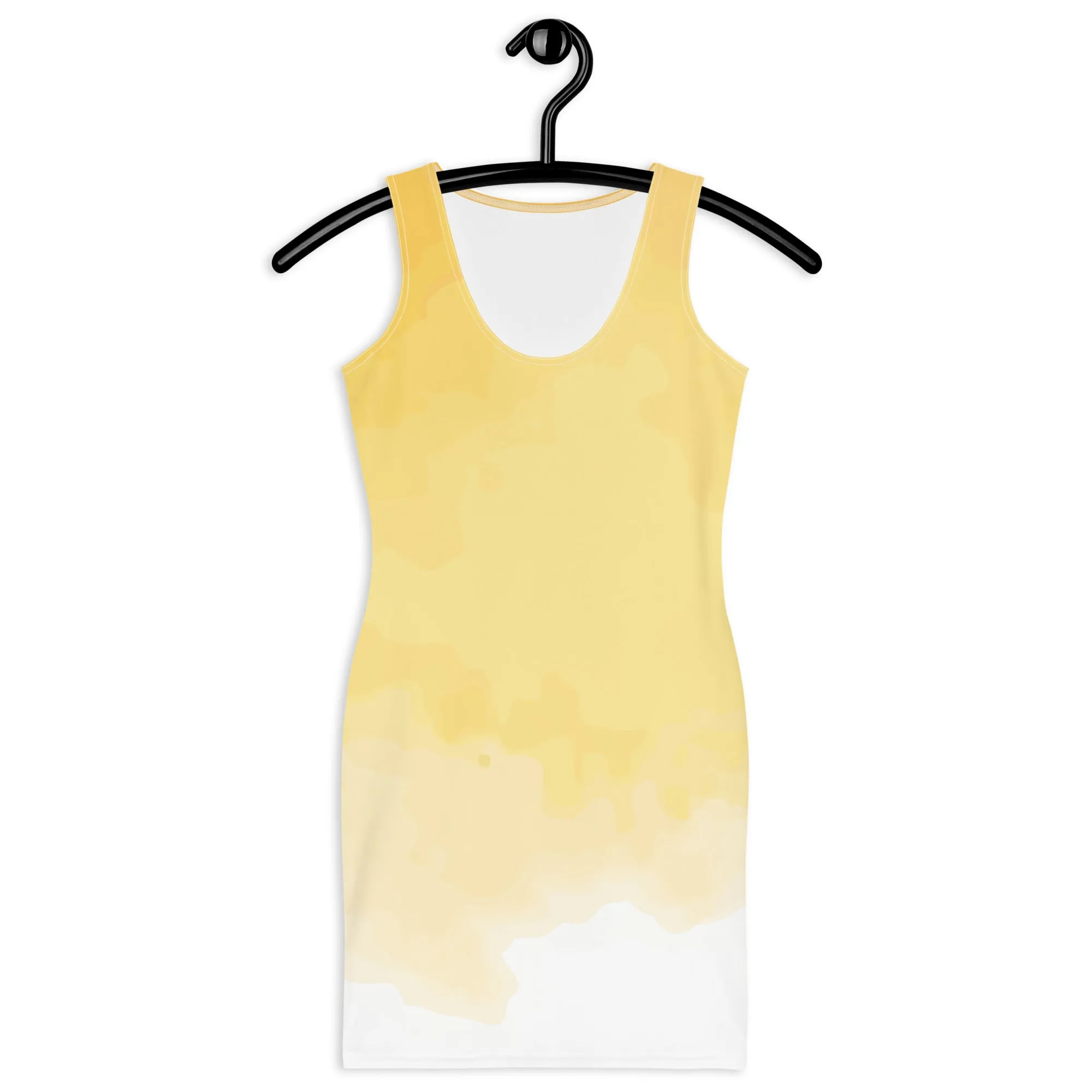 Vestito da donna aderente giallo sfumato
