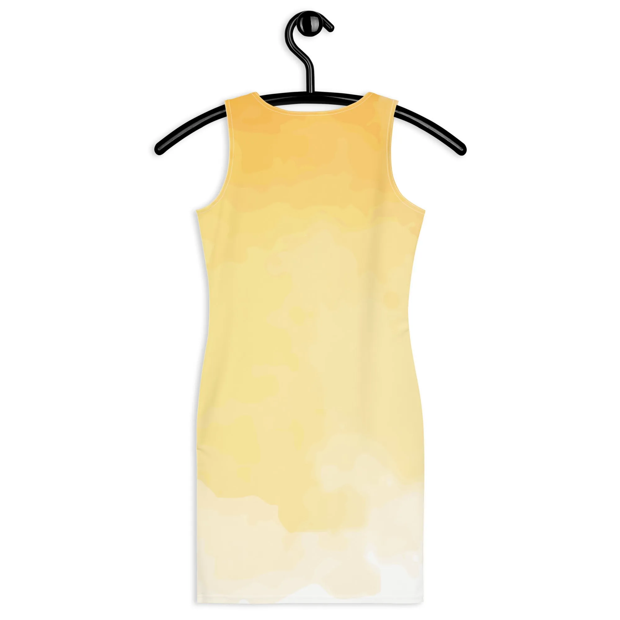 Vestito da donna aderente giallo sfumato