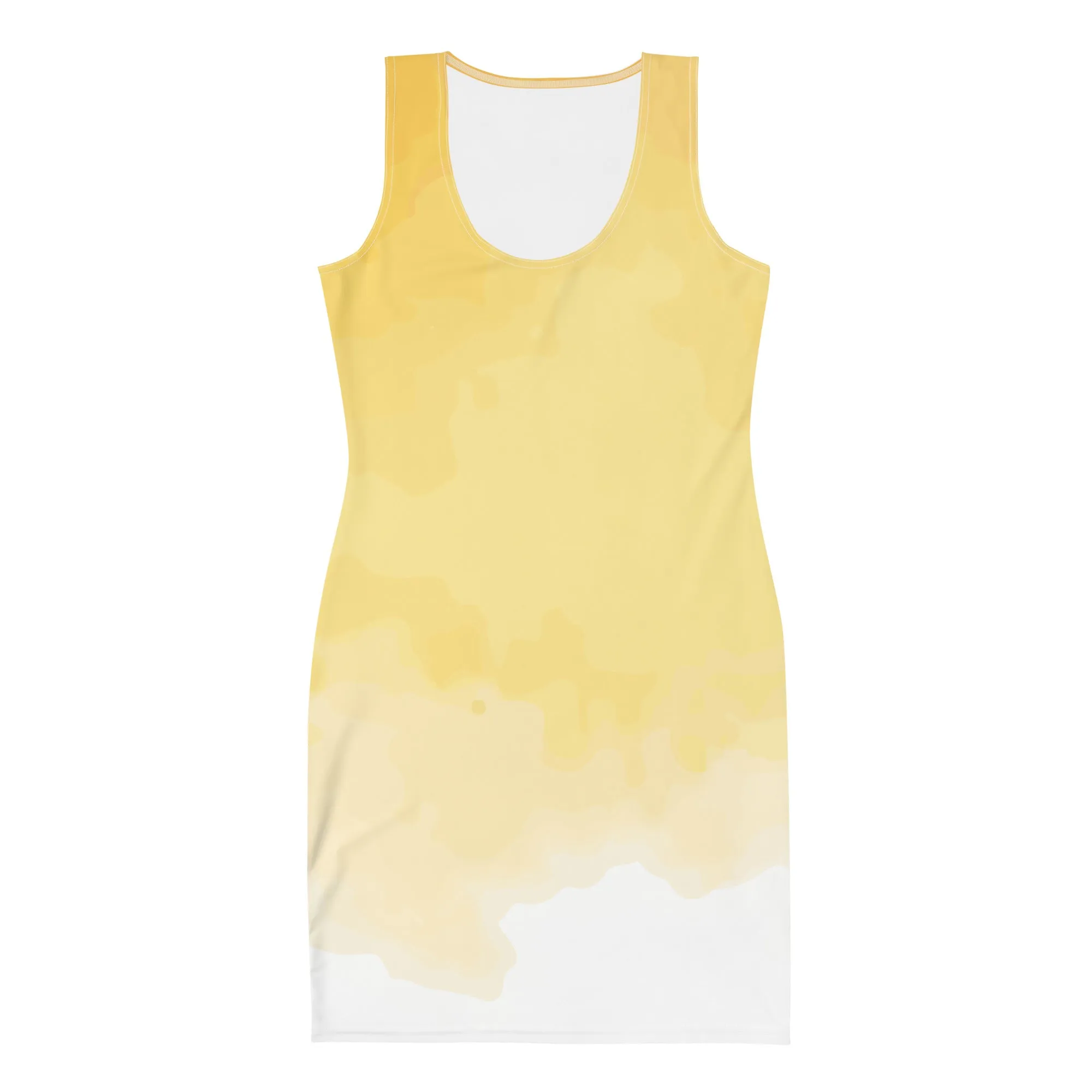 Vestito da donna aderente giallo sfumato