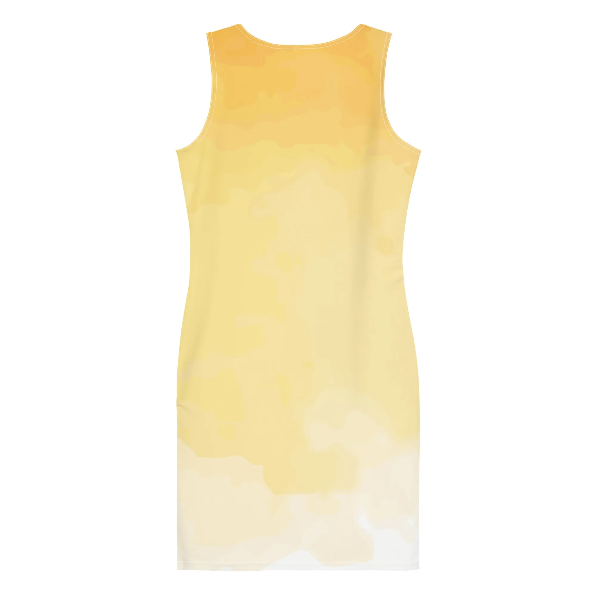 Vestito da donna aderente giallo sfumato