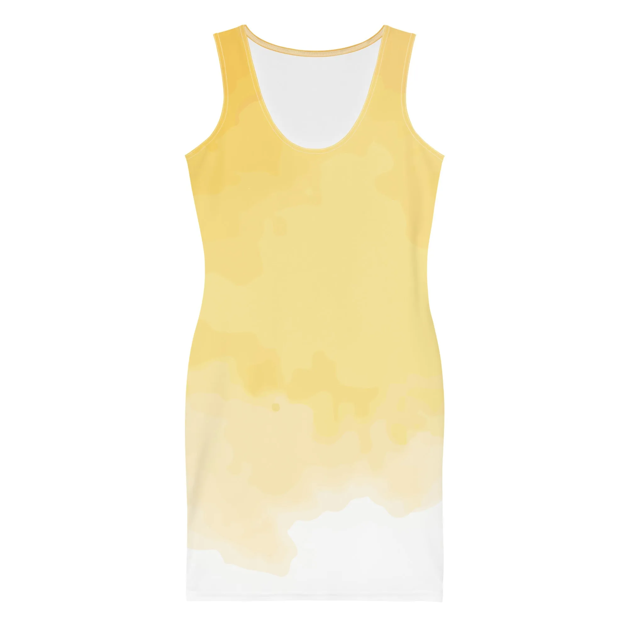 Vestito da donna aderente giallo sfumato