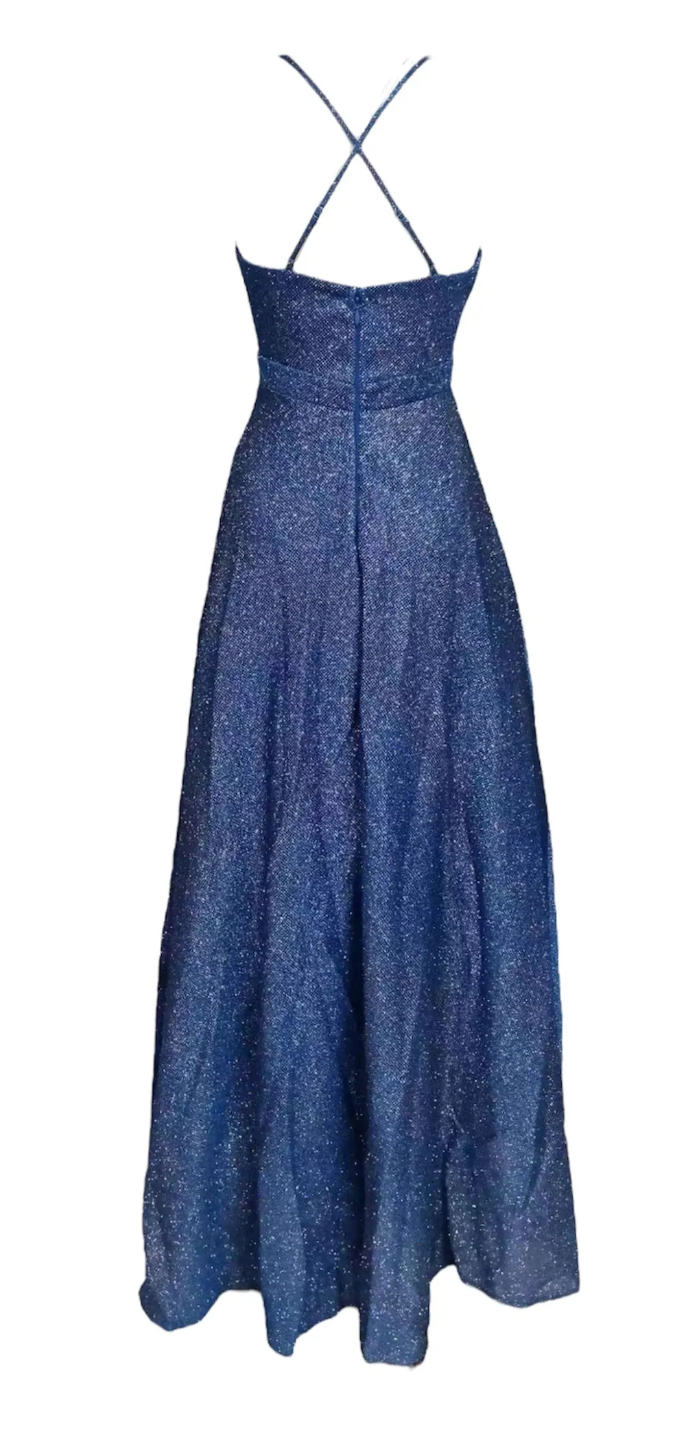 Vestito donna glitter 568063 azzurro