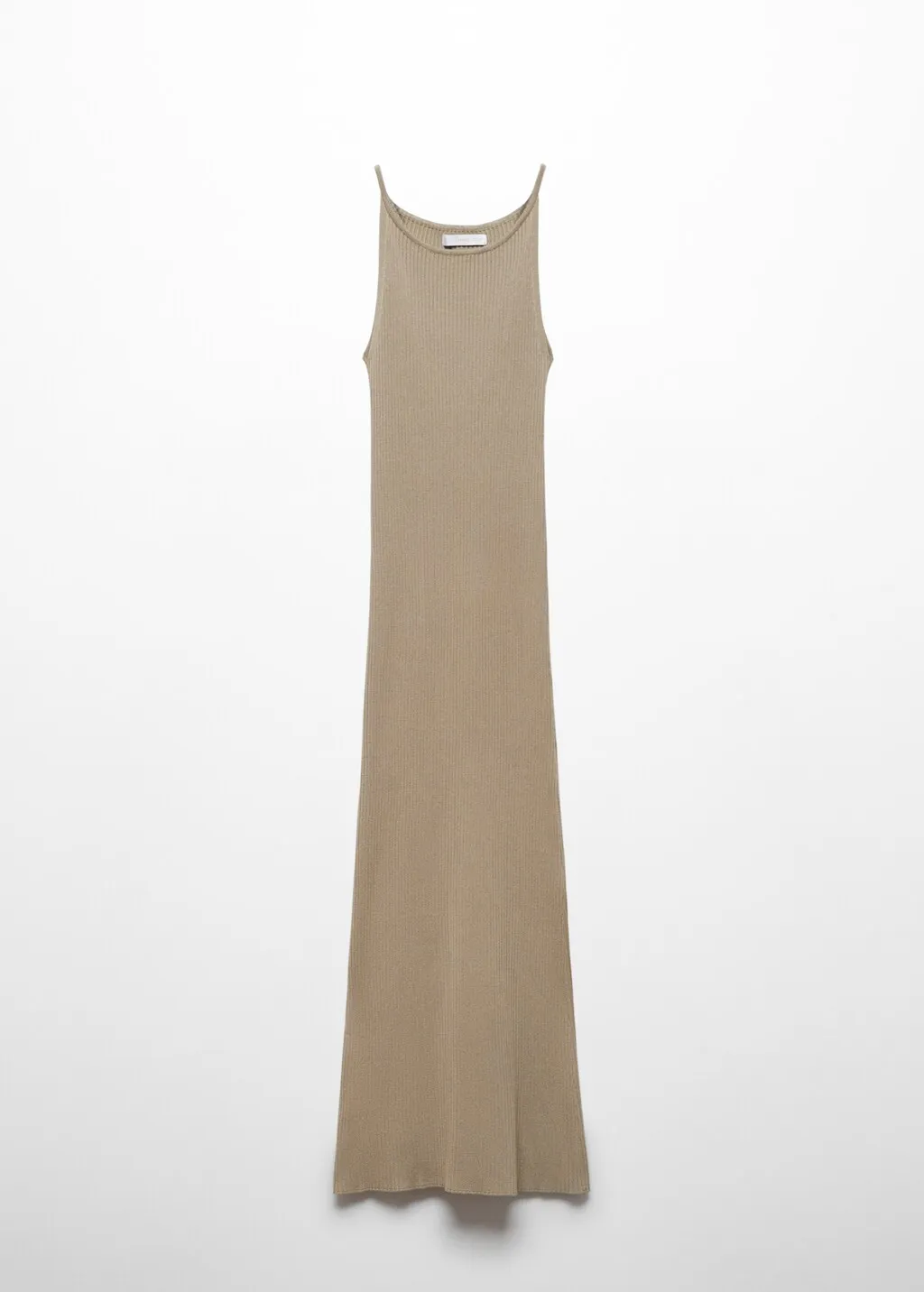 Vestito maglia a coste spacco