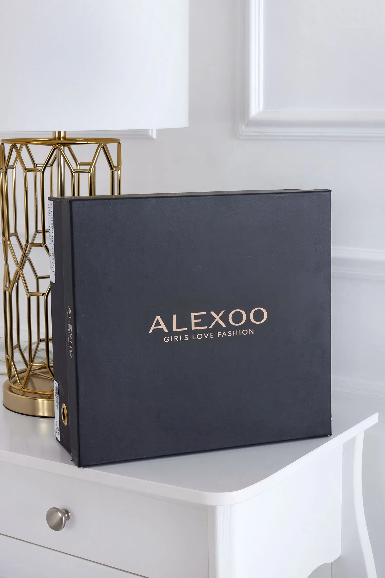 VICKY - Decolletè Alexoo nere glitter con fiocco e cinturino in strass