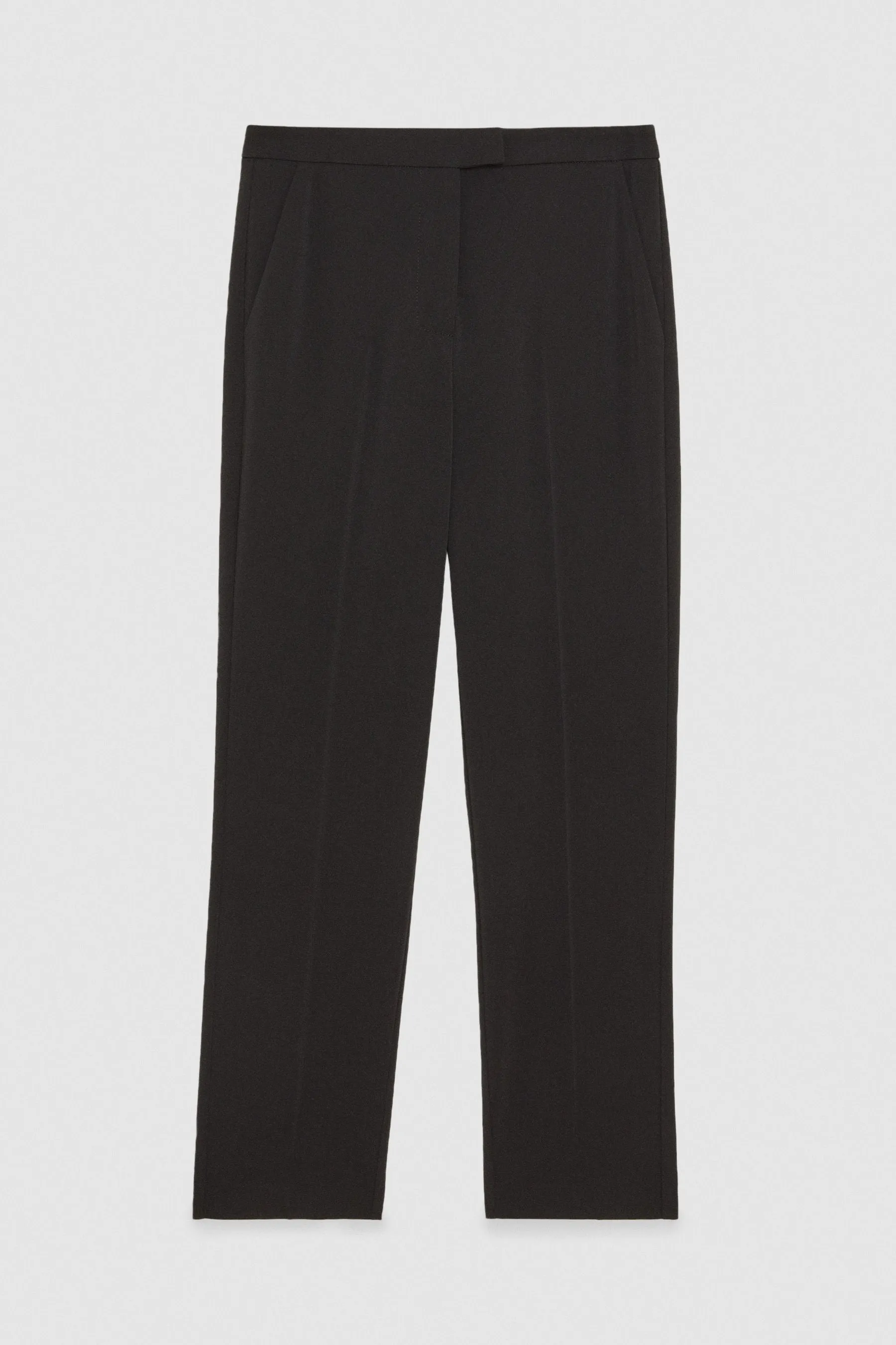 W3-8P0545 Pantalone Crepe Nero  