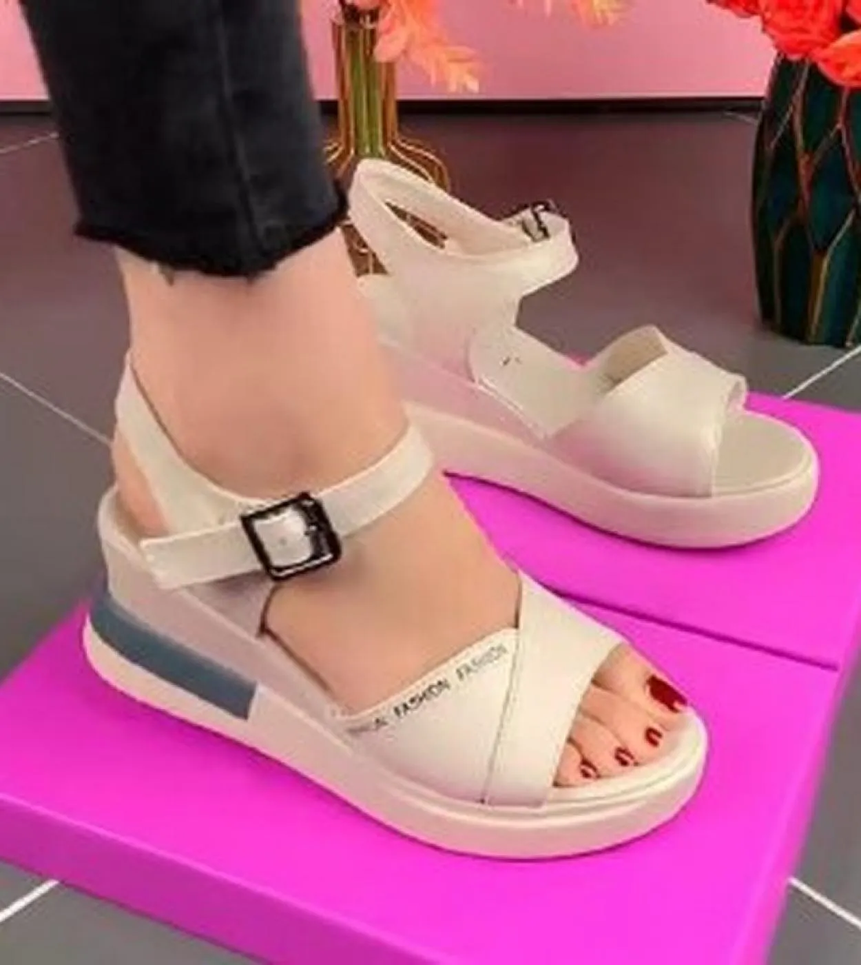 Women Sandals Platform Shoes Flat Wedges Open Toe Summer High Heels Female Fish Mouth Fashion Casual Woman Beach Sandals