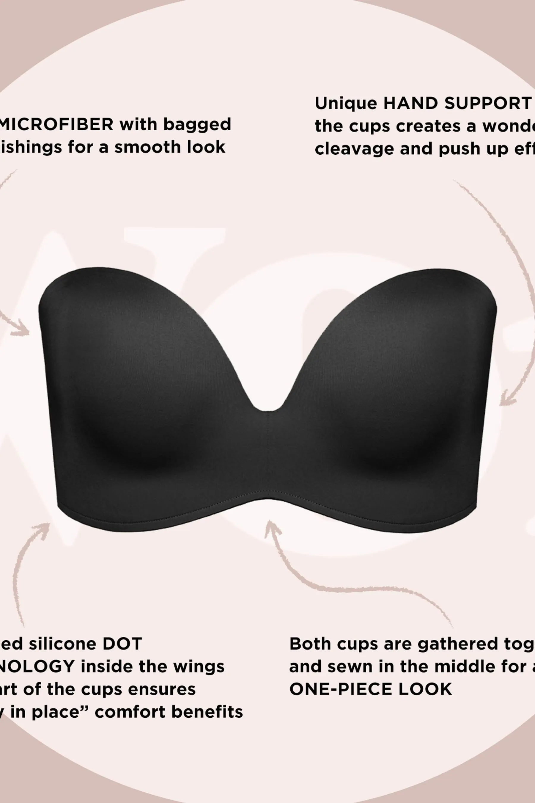 Wonderbra Perfect Body - Reggiseno senza ferretto e senza spalline    