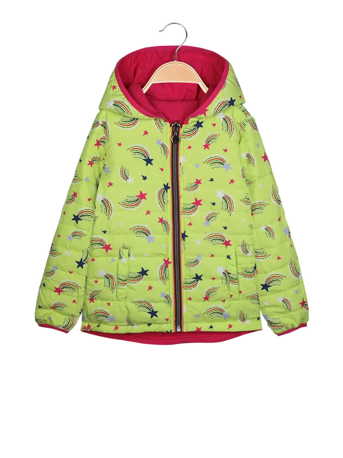 Yes! Do Kid'S Coupe-vent réversible pour fille avec capuche